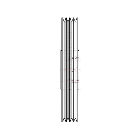 Poulie trapézoïdale SPC / C - 4 gorges - Ø710 mm - Moyeu amovible 5050 - Fonte