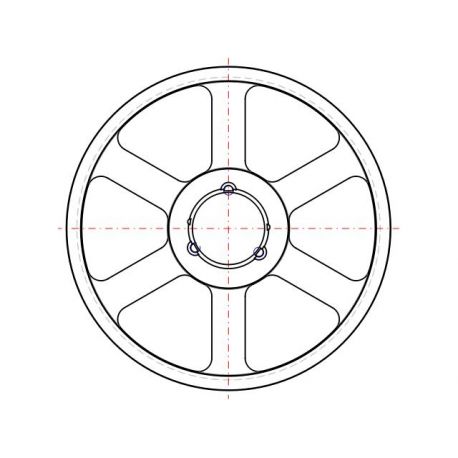 Poulie trapézoïdale SPC / C - 5 gorges - Ø710 mm - Moyeu amovible 5050 - Fonte