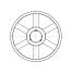 Poulie trapézoïdale SPC / C - 8 gorges - Ø710 mm - Moyeu amovible 5050 - Fonte