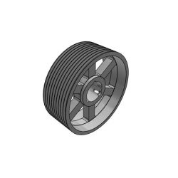 Poulie trapézoïdale SPC / C - 10 gorges - Ø710 mm - Moyeu amovible 5050 - Fonte