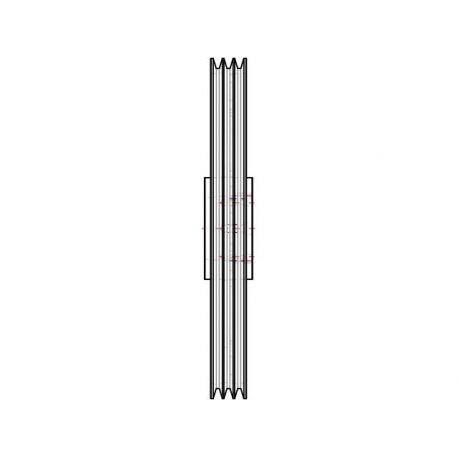 Poulie trapézoïdale SPC / C - 3 gorges - Ø800 mm - Moyeu amovible 4545 - Fonte