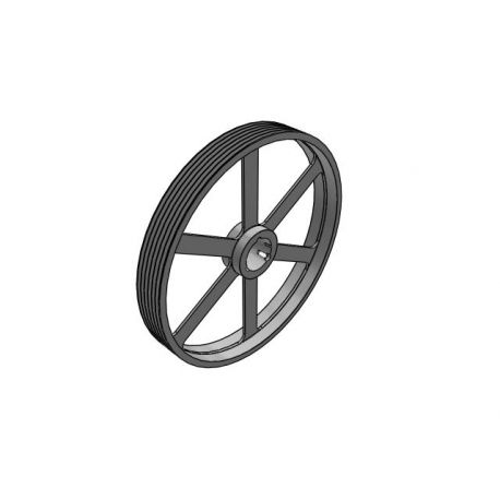 Poulie trapézoïdale SPC / C - 6 gorges - Ø1250 mm - Moyeu amovible 5050 - Fonte