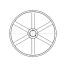 Poulie trapézoïdale SPC / C - 6 gorges - Ø1250 mm - Moyeu amovible 5050 - Fonte