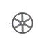Poulie trapézoïdale SPC / C - 8 gorges - Ø1250 mm - Moyeu amovible 5050 - Fonte