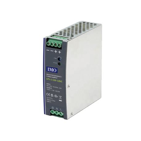 Alimentation à découpage 120W, 12VDC, 10A, autoprotégée, Montage rail DIN - LPS112012DC IMO