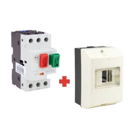 Disjoncteur magnéto-thermique + coffret ip65 avec AU