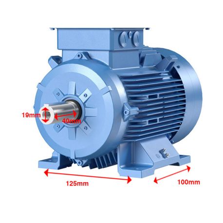 Moteur triphasé ABB B3, 0.55KW, 1500tr/min, 230/400V , IE3 ALU