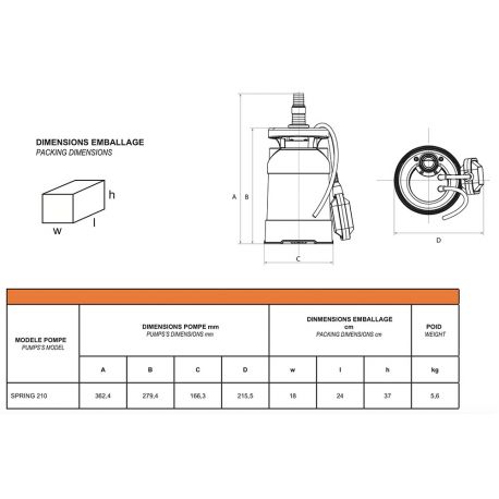 SPRING 210 AVEC FLOTTEUR