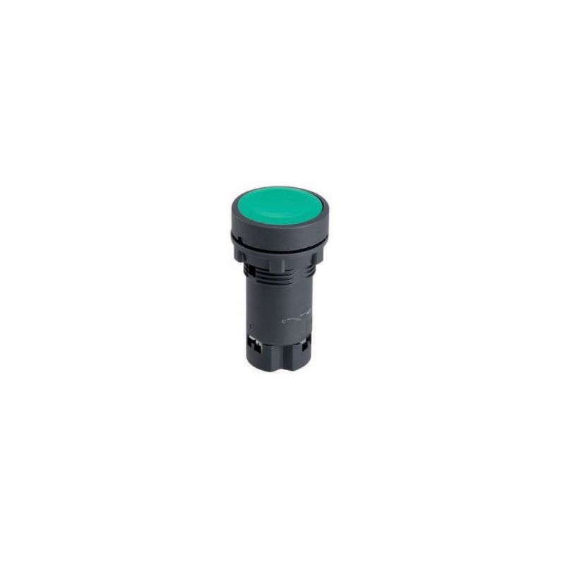 Bouton poussoir vert 1NO - bouton électrique Ø22,5