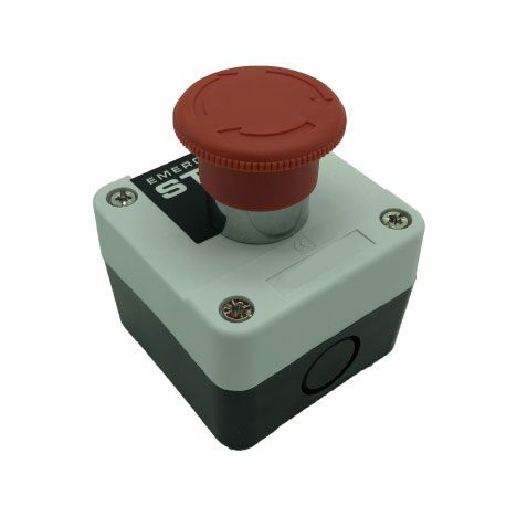 Boite un bouton - arrêt d'urgence  (AU)