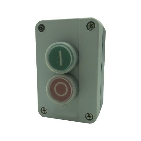 Boite 2 boutons poussoir vert et rouge - IP65 - 1NO - 1NC