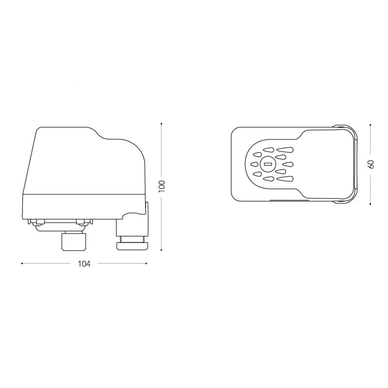 Pressostat 230V et 380V 0-5 bars pour pompe eau. Avec prise manomètre