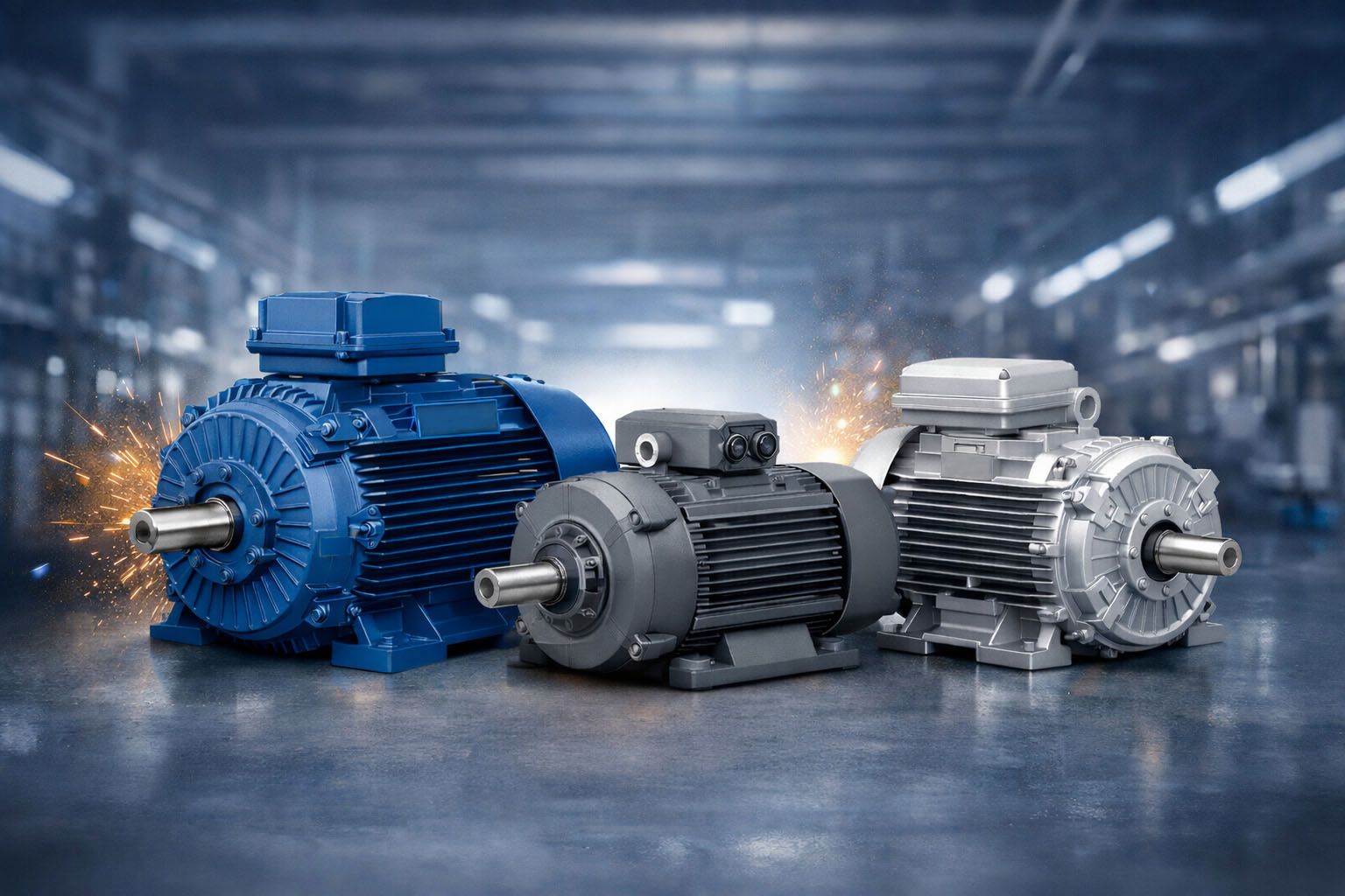 Moteurs &eacute;lectriques triphas&eacute;s