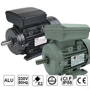 Moteur à condensateur permanent et condensateur de démarrage