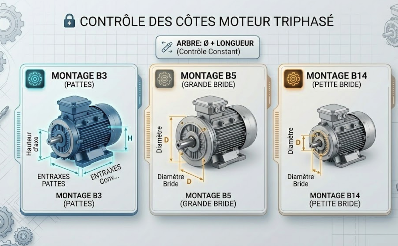Remplacer un moteur triphasé sans erreur