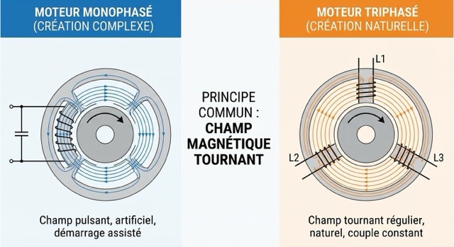 Principe fondamental du moteur électrique