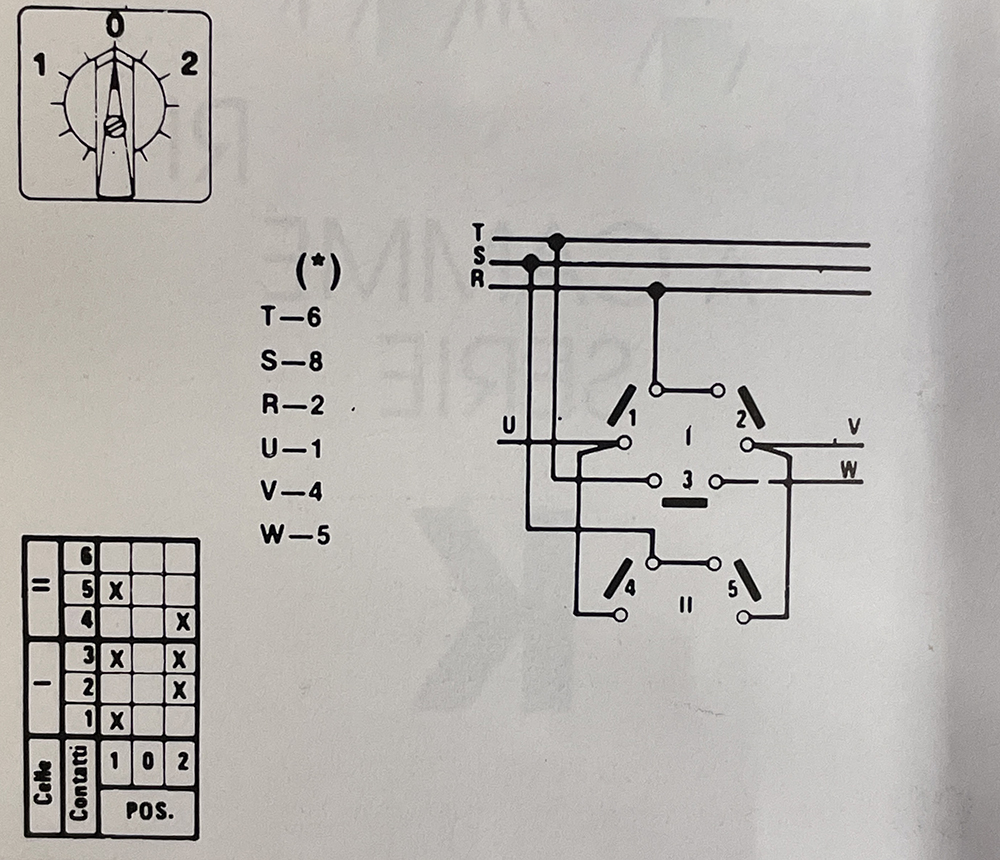 Branchement moteur entraineur Commutateur-ck-26-sch-02