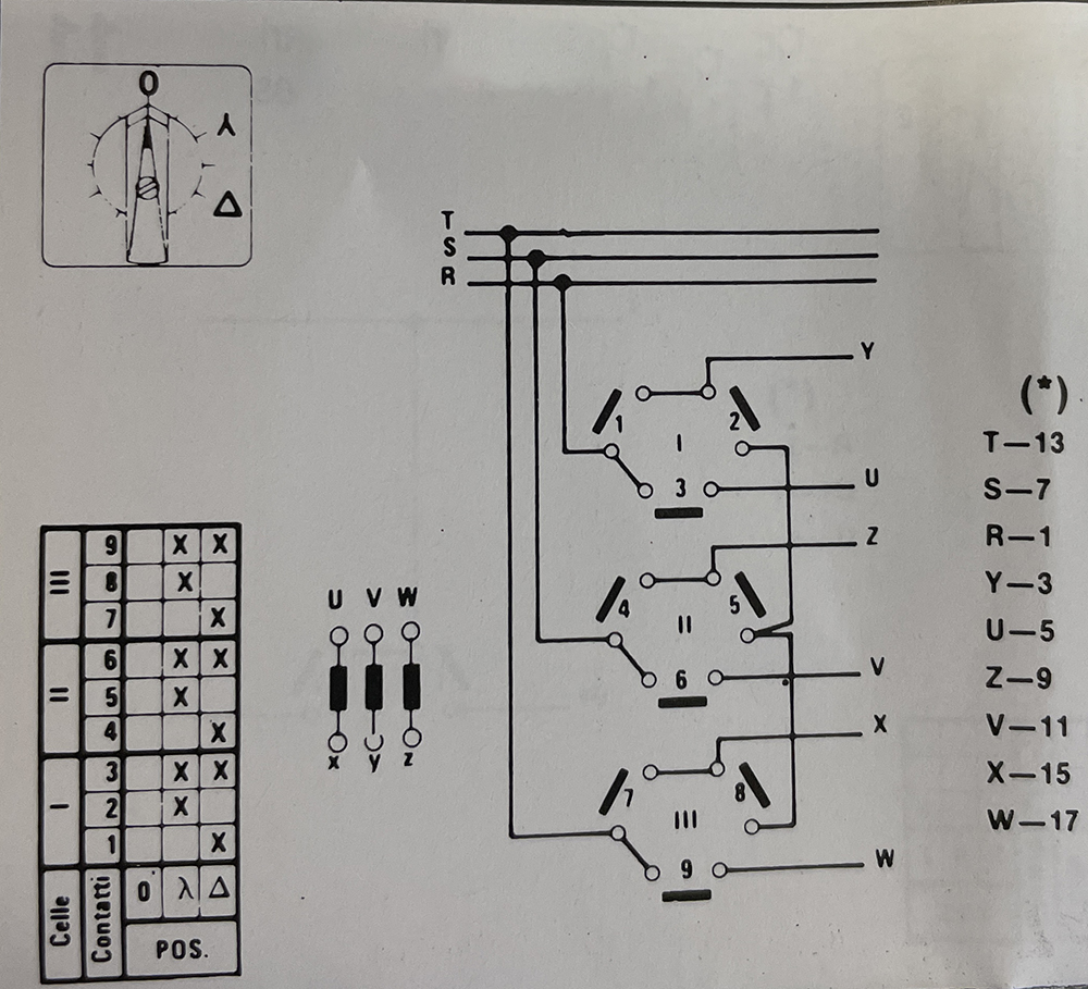 Commutateur démarrage étoile triangle moteur triphasé ck61