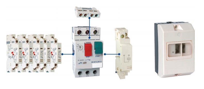 disjoncteur moteur Triphasé (3 pôles) magnéto-thermique (6,3/10 A)