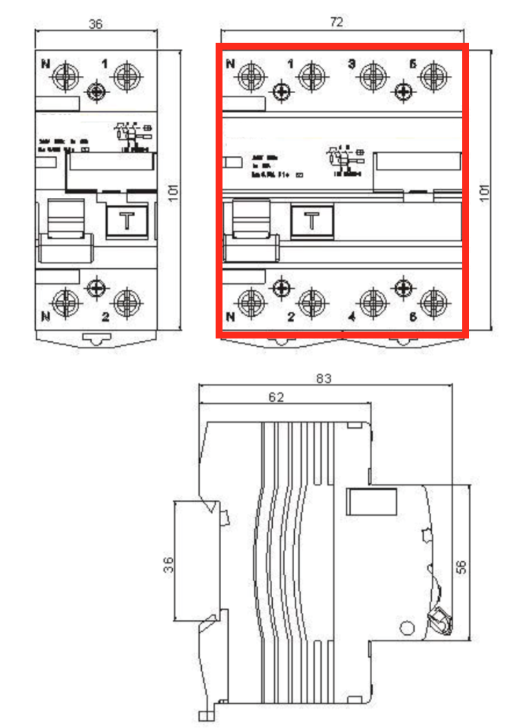 Interrupteur différentiel LEXMAN, 30 mA 40 A type AC