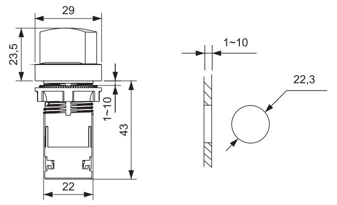 dimensions-bouton-commutateur-2positions