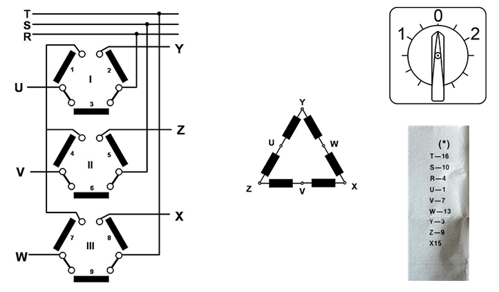 Commutateur démarrage étoile triangle moteur triphasé ck61