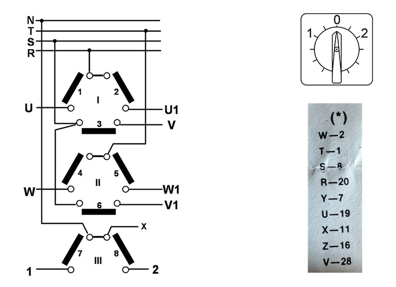 Commutateur démarrage étoile triangle moteur triphasé ck61