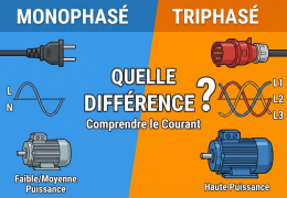 Quelle est la différence entre un moteur monophasé et triphasé ?